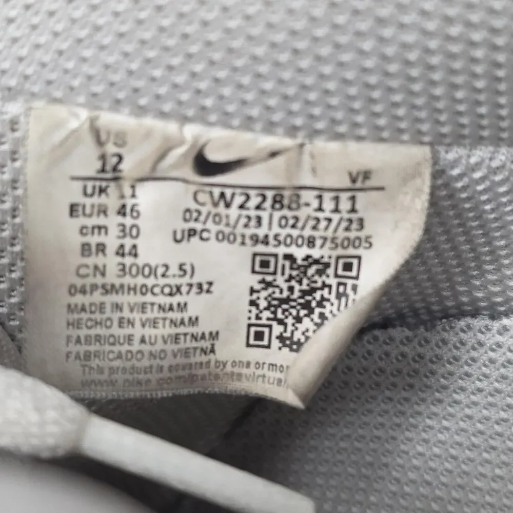Nike Air Force 1 Triple White Men Size 12 CW2288-111